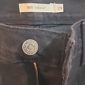 Levi's 505 Straight Fit Dark Jeans